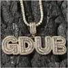 Pendentif Colliers Az Personnalisé Nom Lettres Mens Mode Hip Hop Bijoux Grand Cristal Sucre Glacé Or Lettre Initiale Collier Dhgarden Otk3L