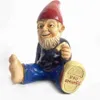 1 pièces visage barbu Willy le vilain pipi Gnome résine ludique noël Gnomes joyeux noël décor jardin clignotant Gnome pour pelouse 203142