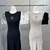 Casual Dresses Women Casual Dresses O Neck Sexig ärmlös ny lyxkläder Kvinna Bodycon Dress Party Beach Wear T230412