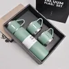 2023Business Gift Drinkware Upscale Thermos Cup 304 500ml Edelstahl-Vakuum-Isolierbecher Eine Tasse mit drei Deckeln, gerader Becher, tragbarer Outdoor-Sport, tragbarer Becher