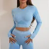 Lulu-pantalones de Yoga sin costuras para mujer, pantalón deportivo de cadera, melocotón miel, Fitness, Top, traje de Yoga, conjunto de otoño