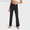 Desginer Aloo Yoga-Sporthose für Damen, leicht und dünn, hautfarben, hohe Taille, weites Bein, Damen, elastische, schmale Hose