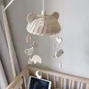 Mobiles INS Campanella a vento in rattan nordico con ciondolo in legno Decorazione della camera dei bambini Ornamenti appesi a parete Baby Comfort Toy Play Tenda Bed Bell 230411