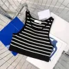 Damenmode-Kleidung, luxuriöse Tanktops, Strickwesten, Pullover, T-Shirts, Designer-gestreifte Buchstaben, ärmellose Oberteile, gestrickte Designer-Weste