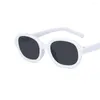 Güneş Gözlüğü 2023 Yaz Oval Siyah Çerçeve UV400 Retro Kadın Spor Açık Güneş Gölge Gözlükleri Moda Klasik Gözlük Kadınlar İçin