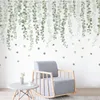 Wanddecor Noordse groene bladeren Stickers voor woonkamer Slaapkamer Selfadhesieve vinylplant Decals Home Atpapier 230411