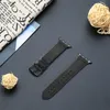 Pour Apple Watch Strap Silicone Sticker litchi print appleiwatch7654321 Bracelet en cuir 38/40/41mm Universal 42/44/45/49mm Universal