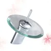 Bathroom Sink Faucets 1pc Waterfall Glass