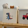 Boxes Storage Foldable Cute Cartoon Box with Cover Home Children Room Toy Baskets Wardrobe Clothes 230411