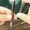 Penne stilografiche Penna stilografica in ottone di lusso Penna a inchiostro Kawaii EFFPennino piegato Eccellente materiale scolastico per ufficio aziendale Penne 230412