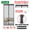 Sheer CurtainS 6 TYP Magnet Door With Fixing Belt Anti-Mygg Net Kök Anti Fly Magnet Screen Mesh Easy Install 230412