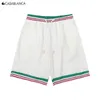 Designer mens shorts casablanca polo colar xadrez manga curta camisa de alta qualidade moda masao san casual carta impressão conjunto camisas