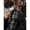 Scarves 2023 Women's Winter Double-Sided Plaid Scarf Colorful Shawl Korean Style Christmas Paragraph Thickening Warmth