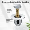 Colanders Strainers Press Bounce Basin Popup Drain Filter Sink Hair Hardware Bathroom Shower Bath Stopper Accessories 230411