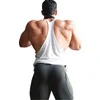 Tampo masculino Tops de ginástica treino de musculação de algodão y Aprofundamento fino tira do ombro Muscle Fit Stringer Sleesess Shirt 230412