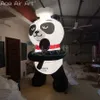 Leuke 3m hoge opblaasbaar Panda Chef Advertising Animal Model met lepel voor restaurant decoratie of promotie