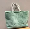 Women Totes Bag Rabbit Hair Shopping Bags Fashion Handbags Composite Purse High Capacity Wallet New Autumn And Winter Models