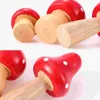 Garden Decorations 6 PCS Simulated Wood Mushroom Cake Toy Adgnment Mini Ornaments Potted Moss Decor Chic