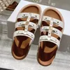 5A Brand Designer Slippers Women's New Luxury Retro Roman Sandals Slippers Three Lace up Fashion Triumphal Arch Slippers flip-flops size 35-42