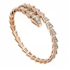 Classic Bangles Gold Sier Designer Snake Bracciale Sier Cuff Bangle Nlay Gypsophila Diamond Bracciali Womens Mens Love Wedding Jewelry