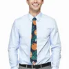 Papillon Arance acquerello Cravatta Stampa foglia fiore Collo elegante per accessori per cravatte grafiche per colletti per feste di matrimonio unisex per adulti