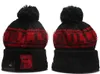 Bulls Beanies Chicago Beanie Cap Wool Warm Sport Geknipt hoed Basketbal Noord -Amerikaanse team Gestreepte zijlijn USA College POM HATS Men Women A8