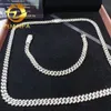 Anhänger Halsketten Heißer Verkauf 6mm Halskette 925 Sterling Silber Großhandelspreis vereist VVS Moissanit Diamant Schmuck Hip Hop kubanische Gliederkette br