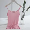 Camisoles Tanks 50% Pure Silk Women's Camis Sling Top Single Shoulder Strap Sexig Women's Underwear Women's Tank Top Summer 230412