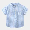 T-Shirts Hochwertige Kinder-T-Shirt-T-Shirt-Sommer-Jungen und Mädchen Stripe Drucken 100% Baumwollkinder Polo Top Kinder-T-Shirt-Kleidung Kinderkleidung 230412