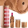 Gift Wrap Honeycomb Paper Roll Cyning för att flytta förpackningsgåvor Bubble Wrapp