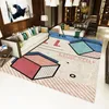 Carpets Pink Nordic Geometric Carpet Children Tapis pour chambre Yoga Mat Floor Bedroom Girl Living