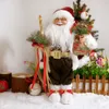 Juldekorationer 45 cm höjd Jul Santa Claus Plush Dolls Standing Toy Decoration Gift For Kids Holiday Year Navidad Ornaments Decor 231110