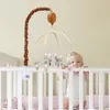 Rattles Mobiles 1Set Baby Crib Mobil Bell Holder With Music Box Rattle Toys Justerbar tyg DIY Dekoration Hängande armfästet 230411