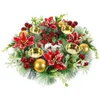 Flores decorativas presentes de natal guirlanda ornamento suportes de anel guirlandas de natal suporte de plástico