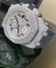 Moissanite Diamond lodowany designerski Zegarek dla mężczyzn Wysokiej jakości Montre Automatyczne ruchy Orologio. Montre de Luxe L24