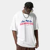 Mens Tshirts American Fashion Brand Shortsleeved Tshirt Mountain Outdoor Loose Large Drop Shoulder Half Sleeve Par Bottom Shirt 230411
