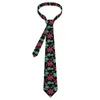 Bow Ties Mens Tie Red and Blue Daisy Neck Floral Print Cool Fashion Collar Graphic Daily Wear Quality Slips Tillbehör