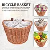 Dog Car Seat Covers Bike Basket Cargo Woven Front Handlebar Storage Large Capacity For Adult And Kids Waterproof/Drawstring Liner