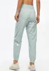 ll Womens Yoga Jogging Push Fitness Sweatpants Macio Cintura Alta Com Bolsos Com Zíper Calça Casual 5 Cores YDK06C