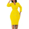 الملابس العرقية 2023 الفساتين الأفريقية للنساء الأنيقة طويلة الأكمام الخامسة الخامسة الأخضر الصفراء الداكنة الأزرق الحزب