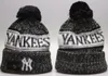 Yankees Beanies New York Beanie Cap Laine Chaud Sport Tricot Chapeau Baseball Équipe Nord-Américaine Rayé Sideline USA College Cuffed Pom Chapeaux Hommes Femmes a7