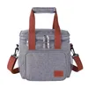 Dinnerware Sets Reusable Double Layer Insulated Lunch Bag Front Pocket Large Tote Adult Box For Women Work Hiking Beach