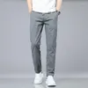 Men's Pants 2023 Casual Men Spring Summer Classic Cotton Stretch Baggy Drawstring Korean Fashion Straight Trousers Male