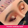 Großhandel Make-up Anfänger Permanent Make-up Haut Lidschatten Schimmel Simulation Tattoo Augenbraue Silikon Gesicht und Augen Tattoo
