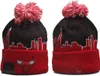 Bulls Beanies Chicago Beanie Cap Wool Warm Sport Geknipt hoed Basketbal Noord -Amerikaanse team Gestreepte zijlijn USA College POM HATS Men Women A8