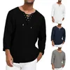 Camisas casuais masculinas bonitos homens bolso cor sólida outono camisa solta outono top para