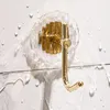 Hooks Acryl Badkamer Clear Gold Wall Hook Luxe Key Bag Holders Punch-Vrije thuisorganisatie en opslagganchos para dollar