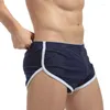 Men's Sleepwear Sleep Shorts Home Breathable Ice Slit Plus Bottom Size Mens Wholesale Mesh Pyjamas Side Boxer 3XL Male Solid Nylon