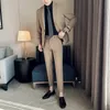 دعاوى الرجال للرجال Blazers Blazer Breansers Men Gentleman Fashion Business Suits Sold Color Color Corean Style Wedding Suit 2 قطعة مجموعة Tuxedo 231110