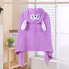 Towel Children's Coral Fleece Hooded Cloak Bath Wipe Bathrobe Cartoon 70x140cm